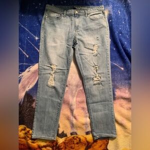 GAP Light Blue Distressed Skinny Jeans